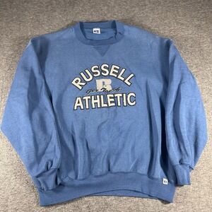 Vintage Russell Athletic Sweatshirt Mens 2XL Blue Crewneck 90s Made in USA